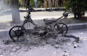 Motor Hangus Terbakar Di Majapahit. Polres Mataram Cari Tahu Penyebabnya