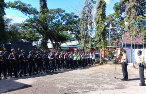 Bersenjata Lengkap, Polisi Dan TNI Siaga di KPU Kota Bima