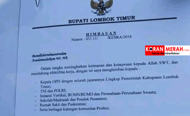 himbauan-bupati-lotim