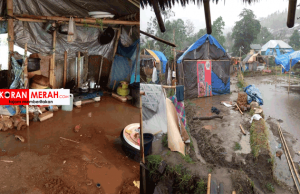 Hujan Datang, Korban Gempa di Tenda Kebanjiran. Penyakit Menghantui