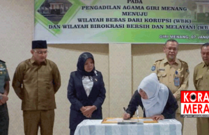 Jajaran Pengadilan Agama Giri Menang Siap Tidak Korupsi