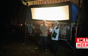 Dihibur HBK, Warga KLU Antusias Nonton Bareng Wayang Lalu Nasip