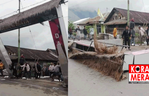 Anggap Wisata Penyebab Gempa, Warga Sembalun Robohkan Gerbang Dan Fasilitas Wisata