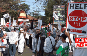 Aliansi Kedaulatan Rakyat NTB Demo KPU Dan Bawaslu Terkait Tuduhan Kecurangan Pemilu