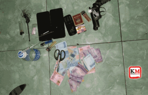 Polisi Gerebak 3 Tersangka Pengedar Narkoba di Desa Kawo Pujut. Ditemukan Senjata Api