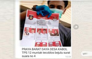 Surat Suara Tercoblos Untuk Pasangan Pathul-Nursiah di Loteng ?. Cek Faktanya