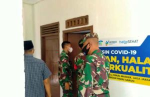 Cek Rumah Isolasi Terpusat, Dandim Loteng Serukan Patuhi Prokes Covid 19 Ke Kades