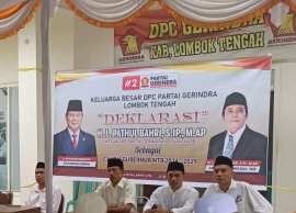 Sah !, Gerindra Loteng Deklarasi Pathul Jadi Bakal Cagub NTB