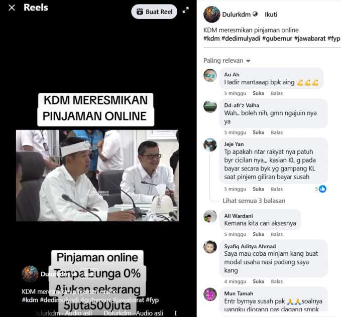 CEK FAKTA: Benarkah Dedi Mulyadi Resmikan Layanan Pinjaman Online Bunga 0%?