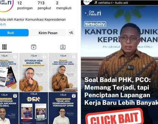 Koalisi Cek Fakta Kecam Label ‘Click-Bait’ dari Kantor Komunikasi Presiden terhadap Konten Media Arus Utama