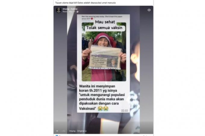 CEK FAKTA: Benarkah Bill Gates Mengatakan Vaksin Digunakan untuk Mengurangi Populasi Manusia?