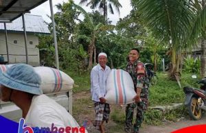 Babinsa Kawal Ketersediaan Pangan di Lombok Tengah