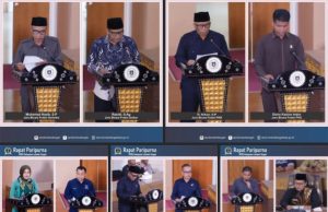 DPRD Lombok Tengah Gelar Paripurna, Fraksi-Fraksi Sampaikan Pemandangan Umum Empat Ranperda