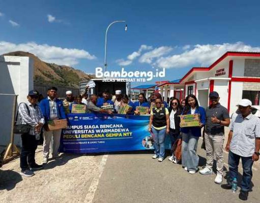 Pray For NTT !!, Universitas Warmadewa Peduli Gempa NTT, Salurkan Sembako dan Dana Pembangunan bagi Warga Warloka Pesisir